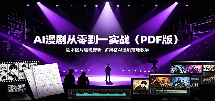 AI漫剧从零到一实战(PDF版):剧本图片运镜剪辑,多风格AI漫剧落地教学-小红泡