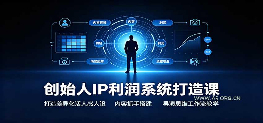 创始人IP利润系统打造课:打造差异化活人感人设,内容抓手搭建,导演思维工作流教学-小红泡