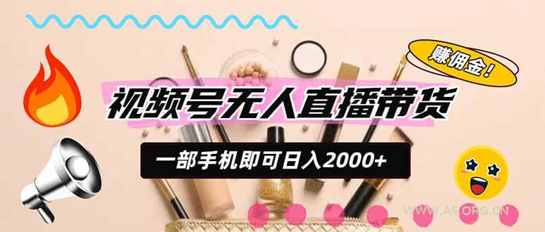 视频号带货,一天2000+,一部手机即可开展的完美副业,无需投资-小红泡