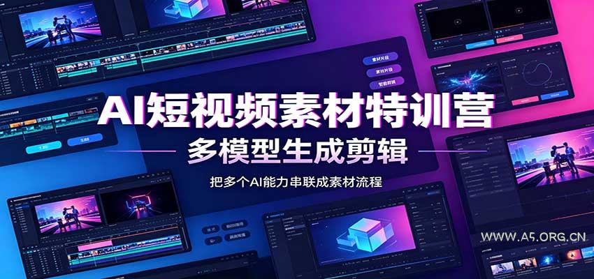 AI短视频素材特训营：Codex本地部署实操，多模型生成剪辑，爆量素材挖掘教学-小红泡