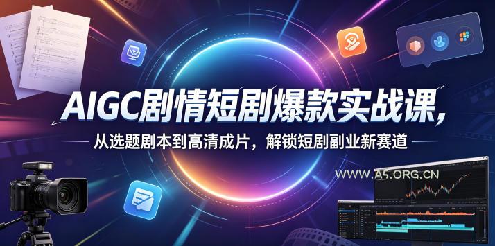 AIGC剧情短剧爆款实战课,从选题剧本到高清成片,解锁短剧副业新赛道(更新0906)-小红泡