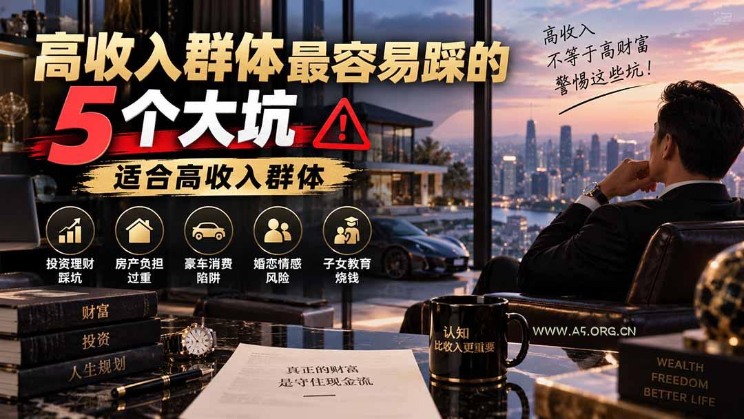 付费文章:高收入群体最容易踩的5个大坑,适合高收入群体-小红泡