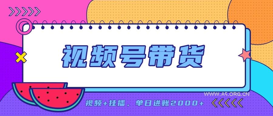 日入2000+的副业，视频号带货，一部手机改写人生篇章，无需投资-小红泡