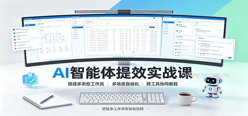 AI智能体提效实战课:搭建多类型工作流,多场景自动化,跨工具协同教程-小红泡