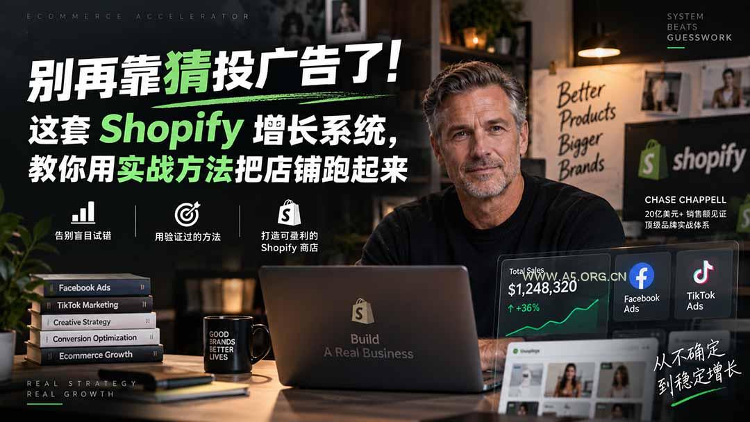 别再靠猜投广告了!这套 Shopify 增长系统,教你用实战方法把店铺跑起来【原创双语字幕】-小红泡