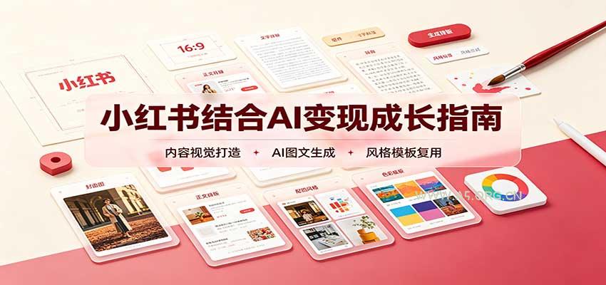 小红书结合AI变现成长指南:账号精准定位,内容视觉打造,搭建可复制流量获客体系-小红泡