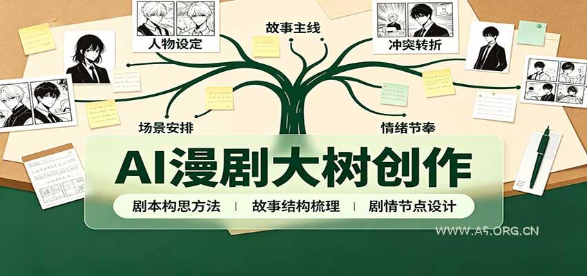 AI漫剧大树创作:剧本构思课程讲解,软件插件配置,配套工具资料完整梳理-小红泡