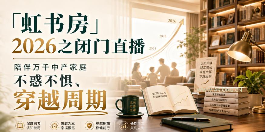 「虹书房」2026之闭门直播,陪伴万千中产家庭,不惑不惧、穿越周期-小红泡