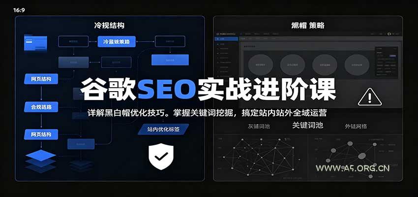 2026谷歌SEO实战进阶课：详解黑白帽优化技巧，掌握关键词挖掘，搞定站内站外全域运营-小红泡