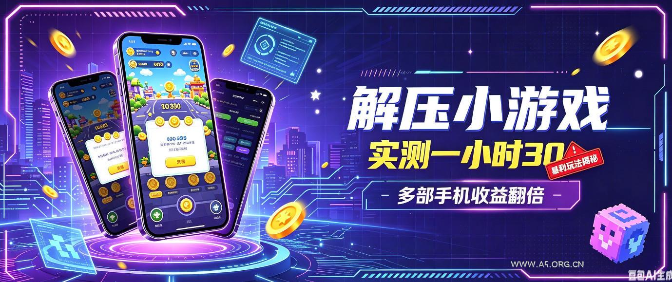 小游戏全流程玩法,实测一小时搞30,简单无脑解压,当天做当天就能看到进账,直接冲就行【揭秘】-小红泡