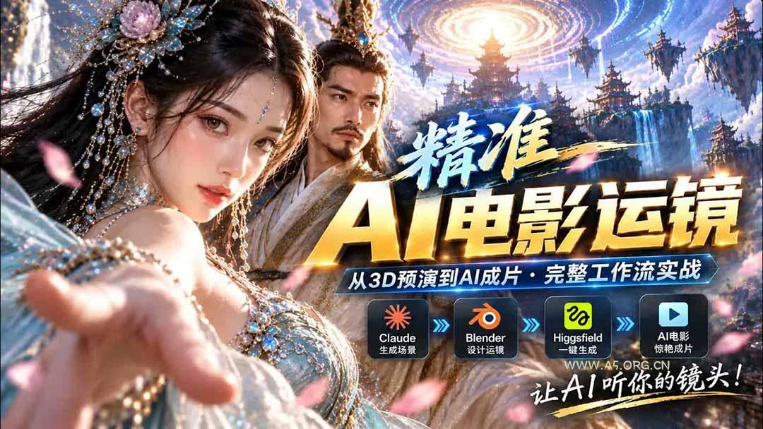 AI视频终于能精准运镜了!Claude + Blender + Higgsfield 免费插件实测-小红泡