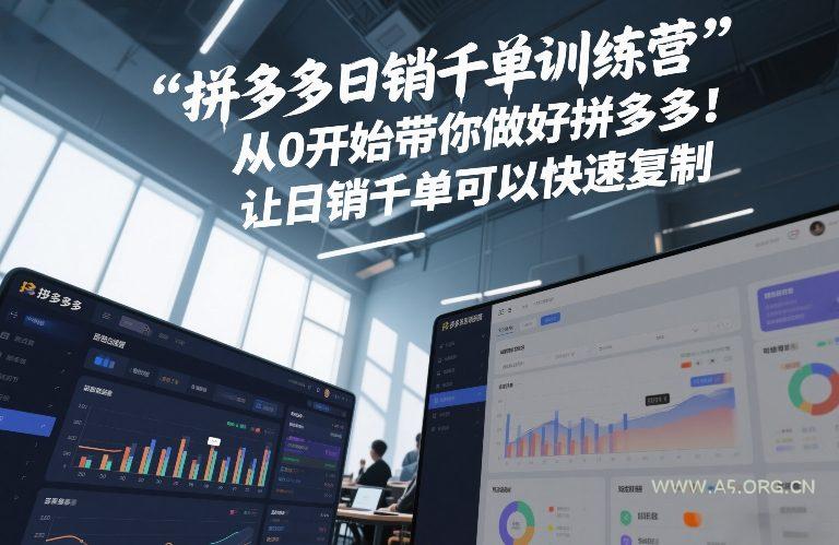 拼多多日销千单训练营,从0开始带你做好拼多多,让日销千单可以快速复制(更新26年9月)-小红泡