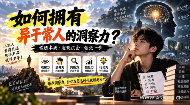 某公众号付费文章：如何拥有异于常人的洞察力？-小红泡