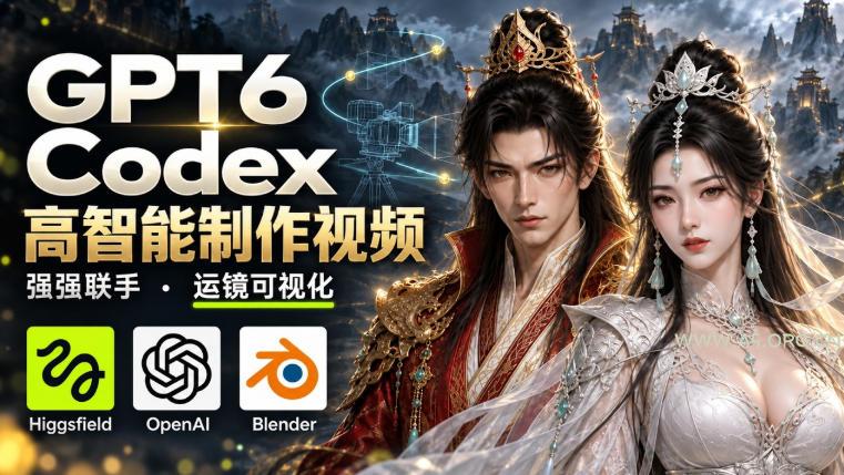 GPT-6 Astra×Codex高智能制作视频！联手Higgsfield，运镜可视化实战-小红泡
