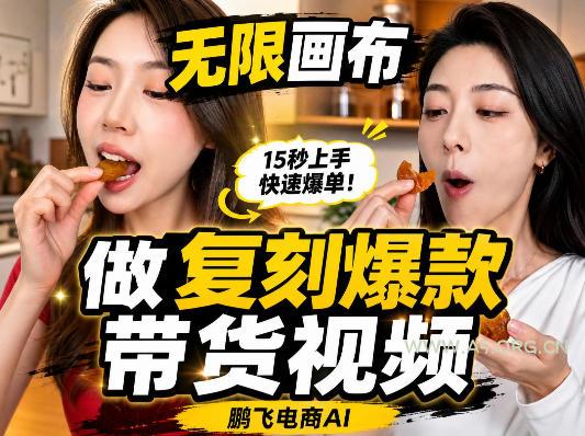无限画布复刻二创带货视频搭建教学，实操教学，一键复刻爆款带货视频-小红泡