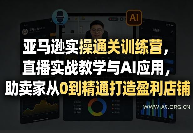亚马逊实操通关训练营,直播实战教学与AI应用,助卖家从0到精通打造盈利店铺(更新9月30日)-小红泡