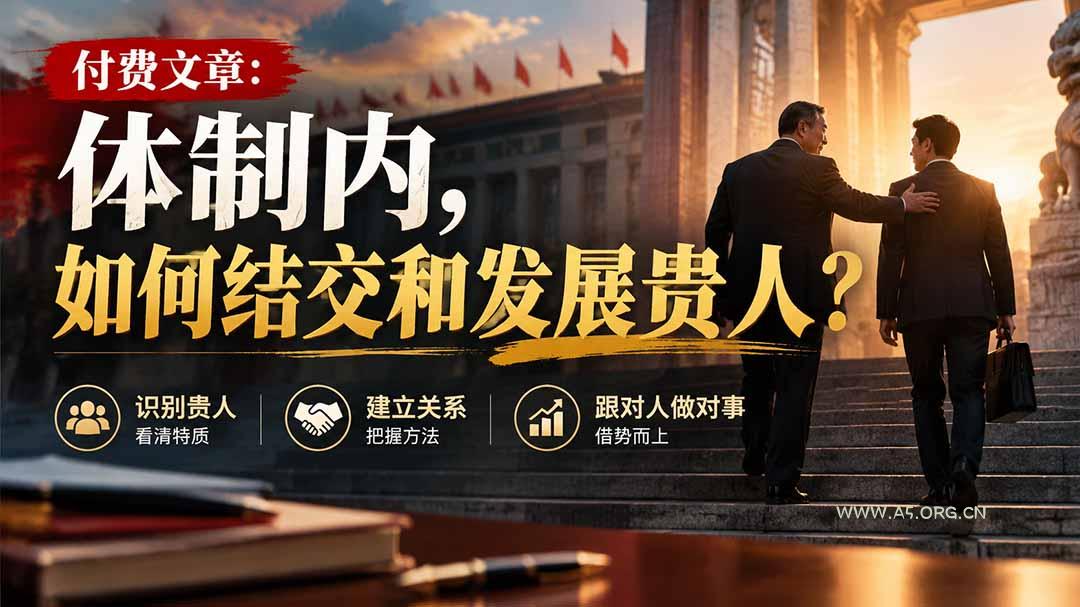 【无水印】付费文章：体制内，如何结交和发展贵人?-小红泡