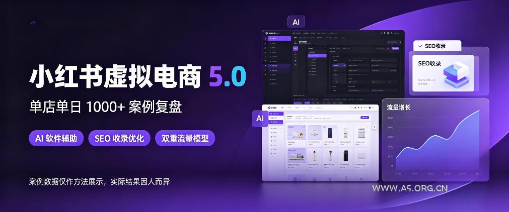小红书虚拟电商5.0，单店单日1000+，AI软件+SEO收录，双重流量稳定出单【揭秘】-小红泡