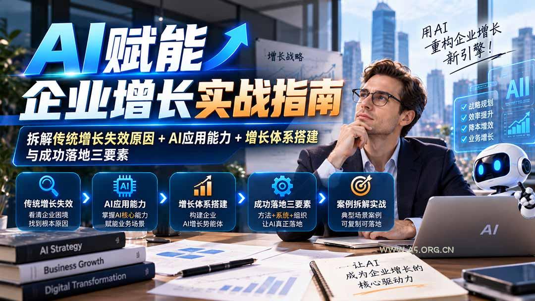 【无水印】AI赋能企业增长实战指南:拆解传统增长失效原因+AI应用能力+增长体系搭建与成功落地三要素-小红泡