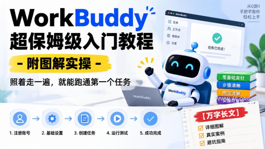 WorkBuddy超保姆级入门教程-附图解实操,照着走一遍,就能跑通第一个任务【万字长文】-小红泡