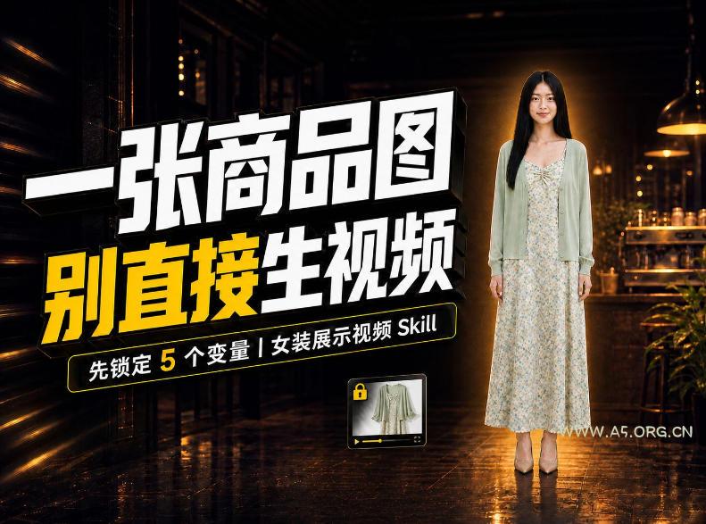女装AI视频总翻车？问题不在提示词，女装展示视频Skill先锁定5个变量！-小红泡