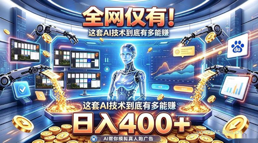 全网仅有！这套AI技术到底有多能賺，日入400+，无需人工干预，实现真正被动变现【揭秘】-小红泡