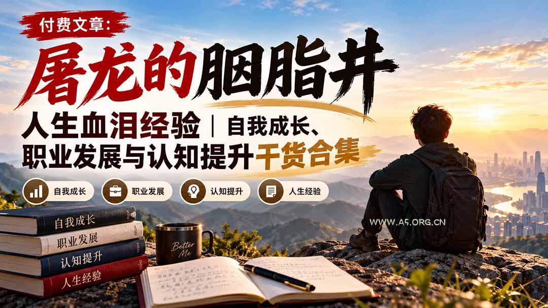 付费文章：屠龙的胭脂井人生血泪经验｜自我成长、职业发展与认知提升干货合集-小红泡