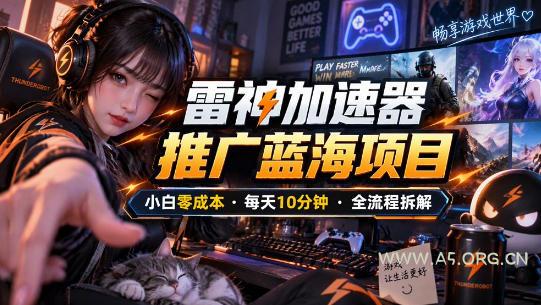 雷神加速器推广5.0实操教程：口令图文玩法全流程拆解(零成本·每天10分钟)-小红泡