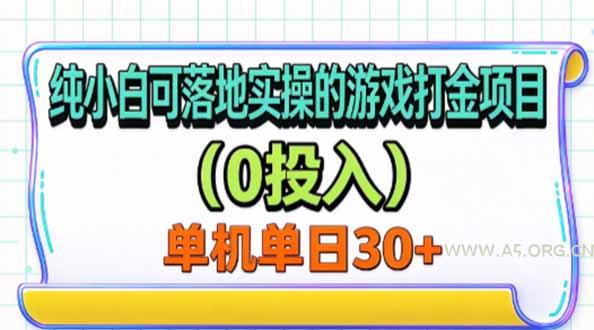 纯小白可落地实操的游戏打金项目(0投入-小红泡