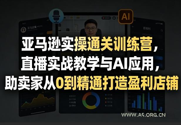 亚马逊实操通关训练营，直播实战教学与AI应用，助卖家从0到精通打造盈利店铺(更新1016)-小红泡