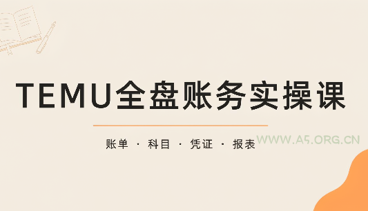 TEMU全盘账务实操课：账单导出、科目设置、利润核算-小红泡
