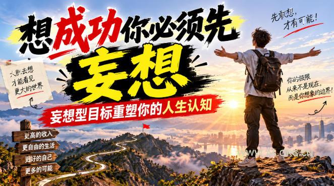 付费文章：想成功你必须先妄想，妄想型目标重塑你的人生认知-小红泡