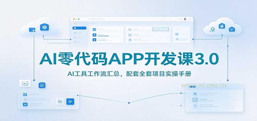 AI零代码APP开发课3.0：AI工具工作流汇总，配套全套项目实操手册-小红泡