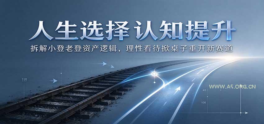 人生选择认知提升：拆解小登老登资产逻辑，理性看待掀桌子重开新赛道-小红泡