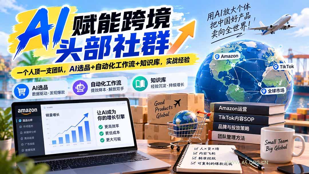 AI赋能跨境头部社群-更新1023：一个人顶一支团队，AI选品+自动化工作流+知识库，实战经验-小红泡