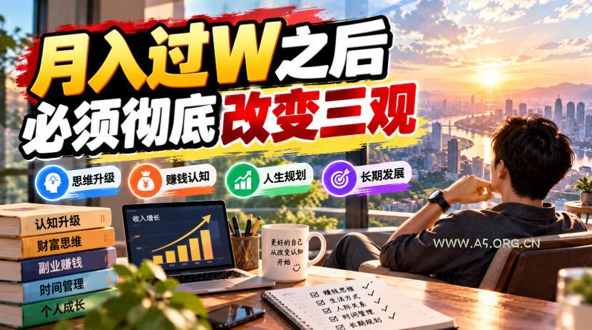 某公众号付费文章:月入过W之后,必须彻底改变三观-小红泡