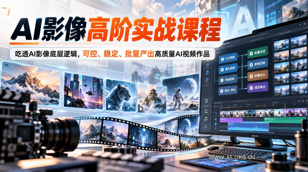 AI影像高阶实战课程，吃透AI影像底层逻辑，可控、稳定、批量产出高质量AI视频作品-小红泡